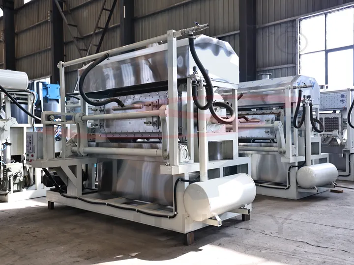Rotary 4 side egg tray machine