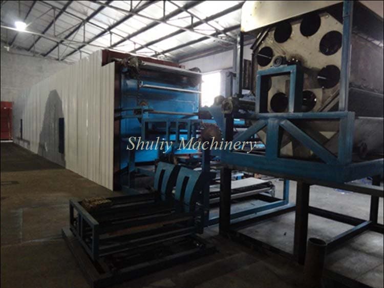 layers drying line with machine