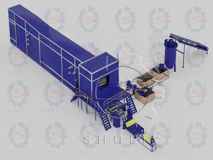 Large-scale fruit tray production line