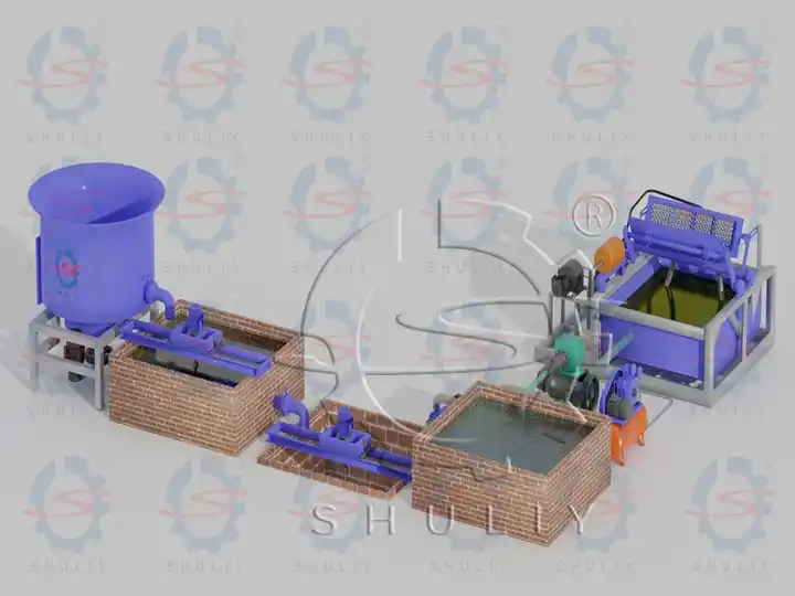 Small-scale fruit tray production line