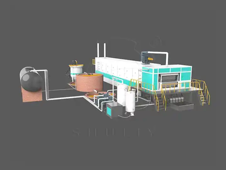 Production Line of Coffee Tray Making Machine