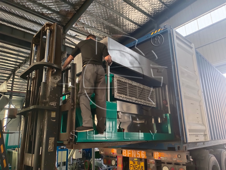 Quail egg tray machine shipped to cameroon