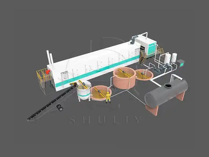 Shoe tray forming machine production line 3d drawing