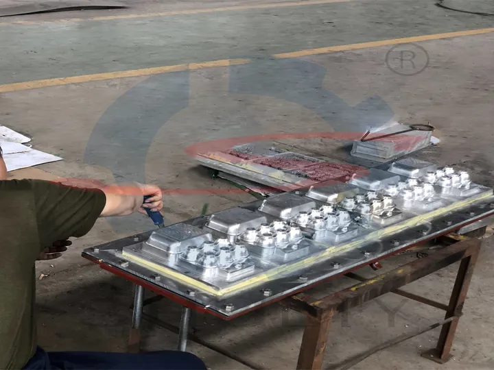 Stainless steel egg carton molds