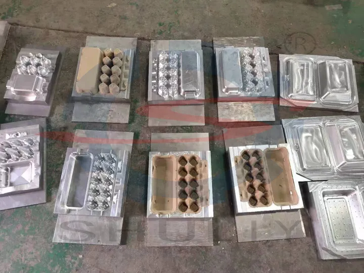 Diversos tipos de moldes de bandeja de huevo