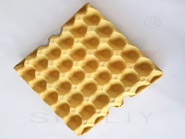 Yellow egg tray