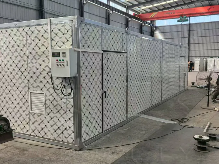 Hot air egg tray drying machine