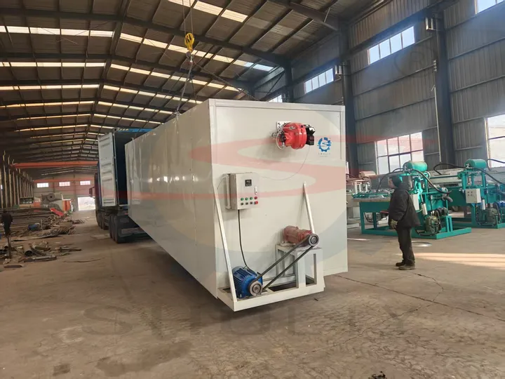 Egg tray mesh belt drying machine shipped