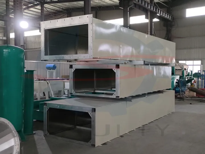 Metal hot air duct for drying system
