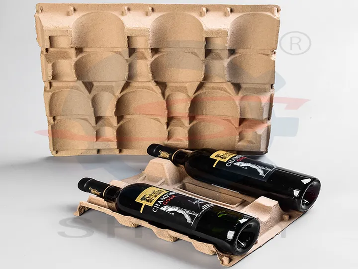 Wine bottle tray