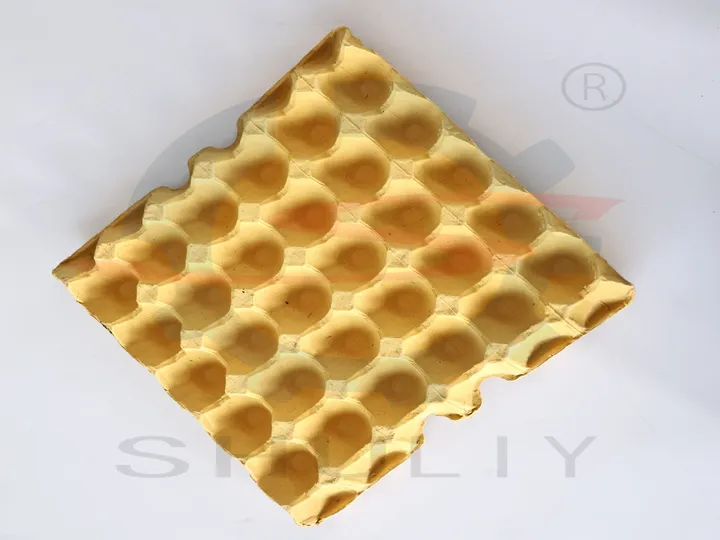 Yellow egg tray