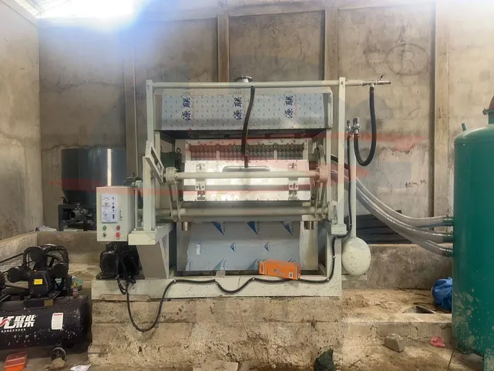 Egg tray machine installed at the customer’s factory