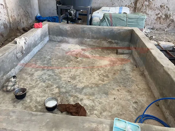 Photos of factory construction beginning