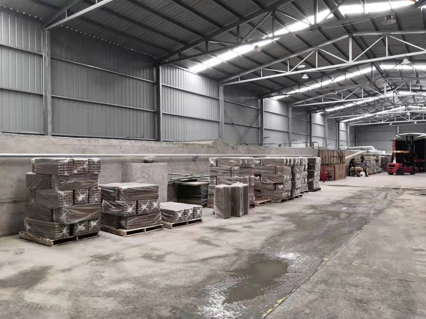 Customer site of egg tray production line with brick kiln drying system